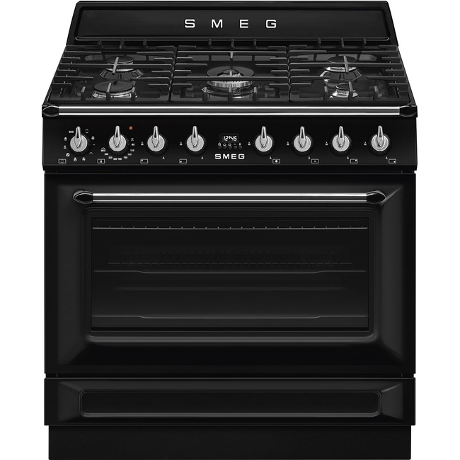 Smeg - Kuchnia wolnostojąca z płytą gazową VICTORIA TR90GMBL - czarny