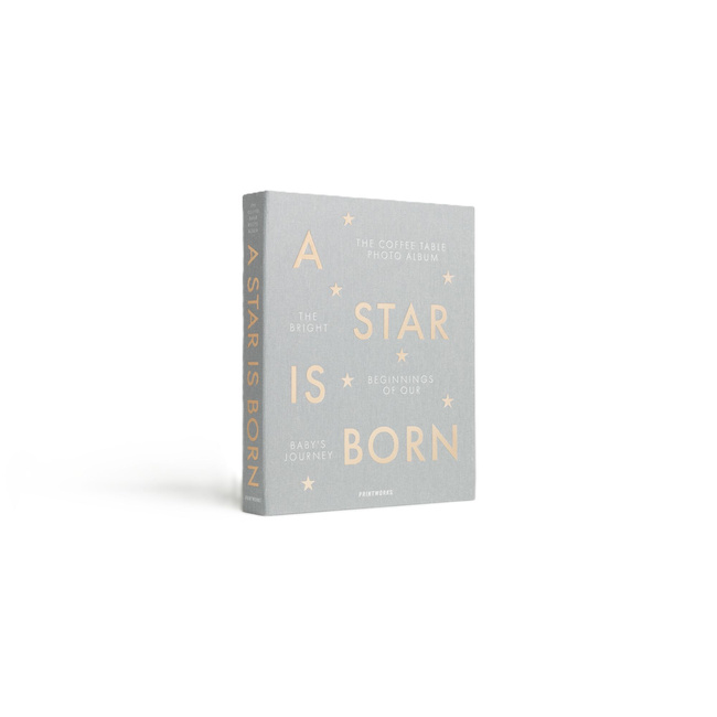 Album na zdjęcia dziecka Printworks A Star Is Born L, szary, białe karty