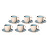 Rose&tulipani Concerto Fuse Azzurro Zestaw 6 filiżanek do espresso 90 ml
