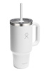 Biały kubek termiczny Hydro Flask 32 oz Travel Tumbler z uchwytem i słomką