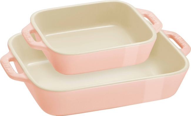 Cooking zestaw 2 półmisków prostokątnych, jasnoróżowy - Staub