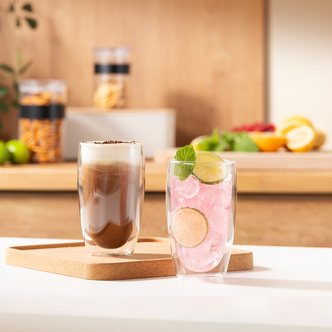 Szklanki z podwójną ścianką 6 szt. Pavina 0.45 l transparent