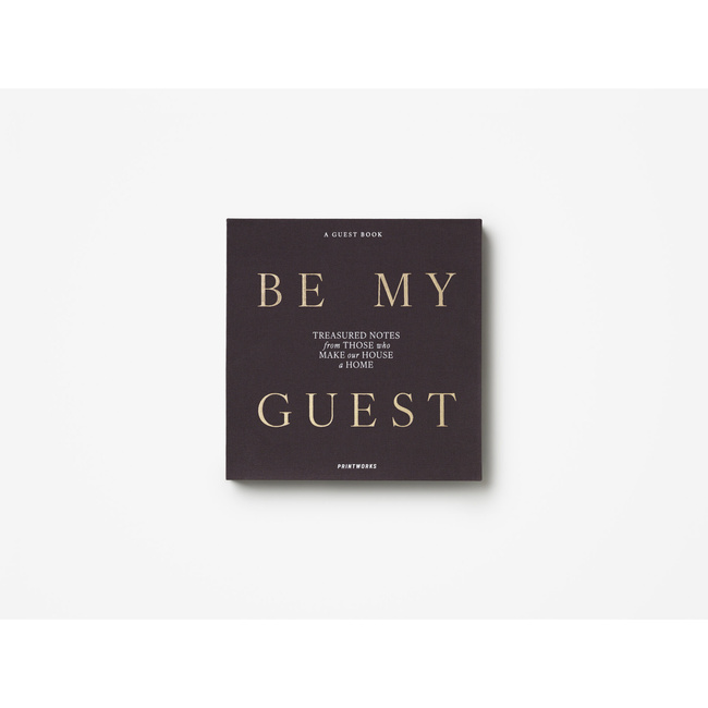 Księga gości Printworks Be My Guest, biała w antracytowym etui, 100 stron