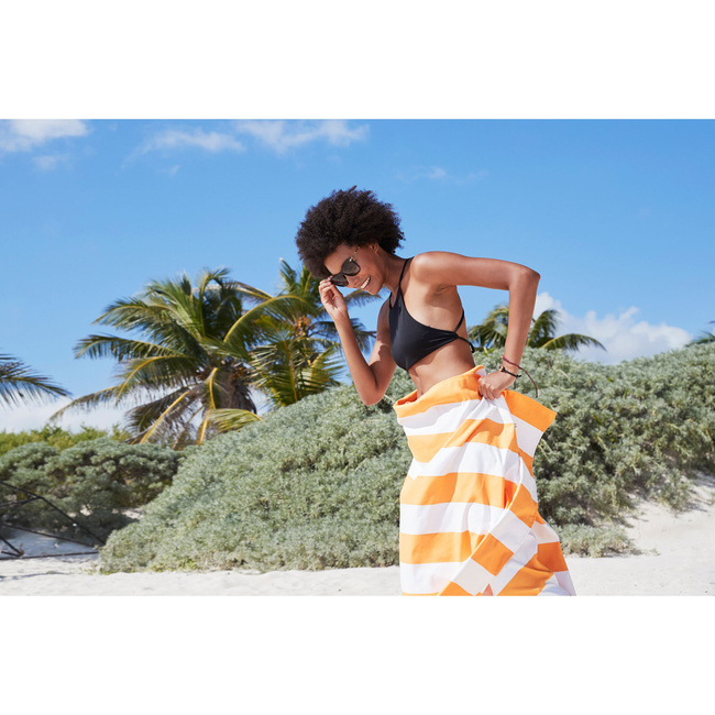 ręczniki plażowe szybkoschnące 160x90 cm ipanema orange l - dock & bay