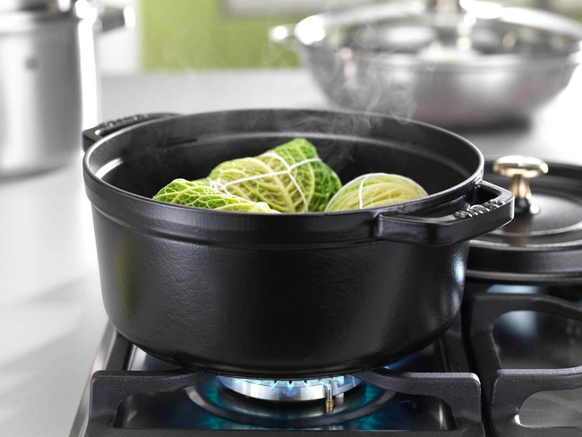 Staub La Cocotte Garnek Żeliwny Okrągły 12.6 Ltr, Czarny