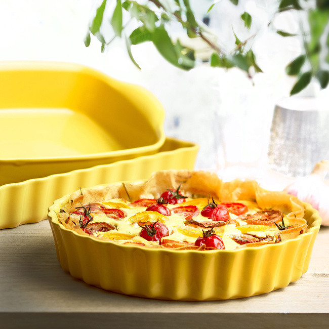 Głębokie Naczynie Do Tarty - 28 Cm - Żółty - Emile Henry