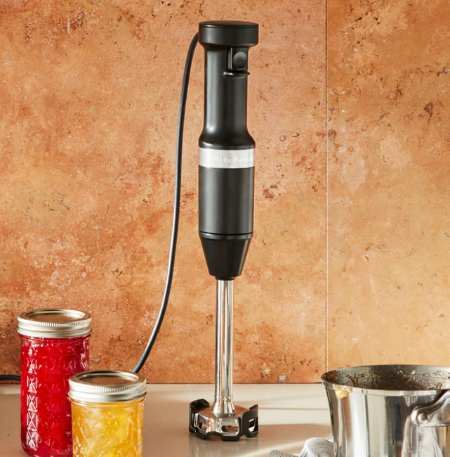 Blender ręczny z akcesoriami KitchenAid 5KHBV83EBM czarny mat
