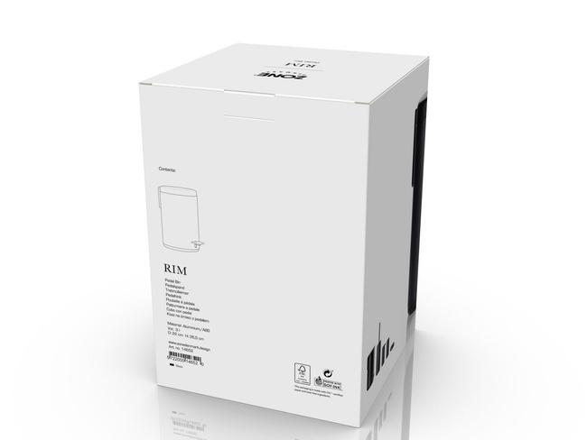 Kosz na śmieci Zone Denmark Rim Black 3 l, pedałowy, aluminium