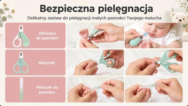 Zestaw do pielęgnacji niemowlęcia Momcozy All-in-1 Core Baby Kit CK17, zielony