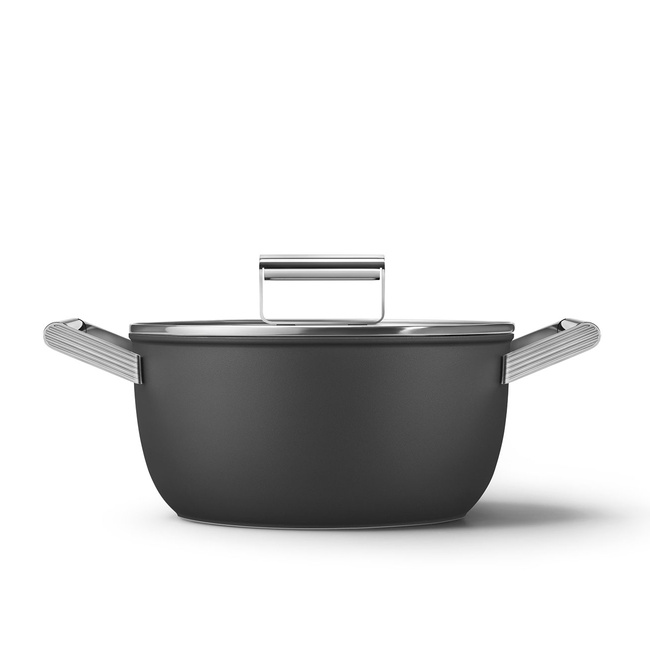 Smeg - Garnek o średnicy 24 cm CSF2412BLM - czarny