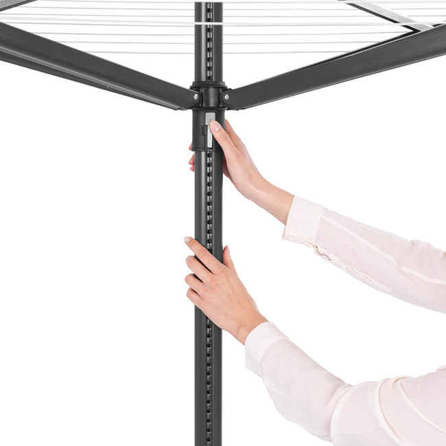 Suszarka ogrodowa Brabantia Lift-O-Matic 50 m, antracytowa, z pokrowcem i klamerkami