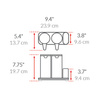 Zestaw dozowników do mydła Simplehuman ST1113 z organizerem, 2 x 414 ml, matowe złoto
