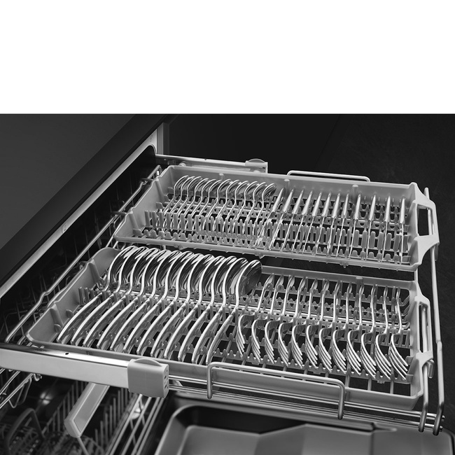 Smeg - Zmywarka do Naczyń, 60 Cm, 50S, Biały 50's Style Stfabwh3 Biały (Chromowany Uchwyt).