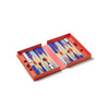 Gra tryktrak Printworks Art of Backgammon, czerwono-niebieska, w formie książki
