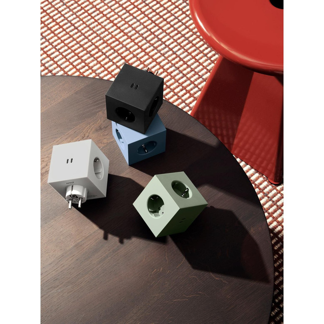 Rozszerzacz gniazd Square 2 z podwójnym Usb-c o mocy 30 W - beżowy - Avolt