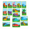 EXTRALINK Kids Układanka Magnetyczna 64 el Dinozaury Książka Puzzle dla Dzieci