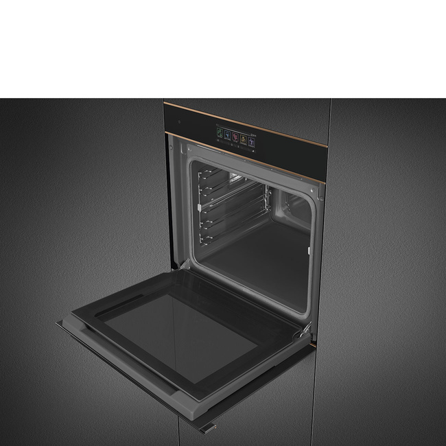 Smeg - Piekarnik, 60 cm, Dsn Dolce Stil Novo Sop6606S2Pnr czarne szkło
