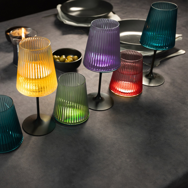 Zestaw kolorowych kieliszków Trebonn SplitGlass Easy, 6 czasz 550 ml i 6 nóżek