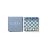 Szachy Printworks Classic Chess Dusty Blue, drewniane figury i plansza z akrylem