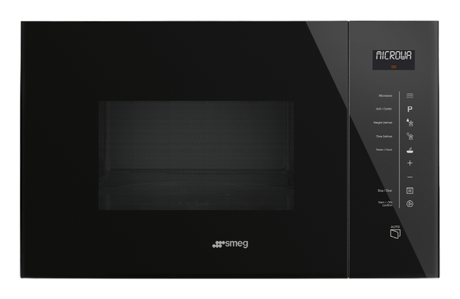 Smeg - Kuchenka Mikrof., 25 L, Linea, Czarny Linea FMI125N Czarne Szkło