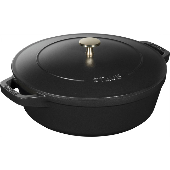 Zestaw 3 naczyń + pokrywka 24 cm czarny - Staub