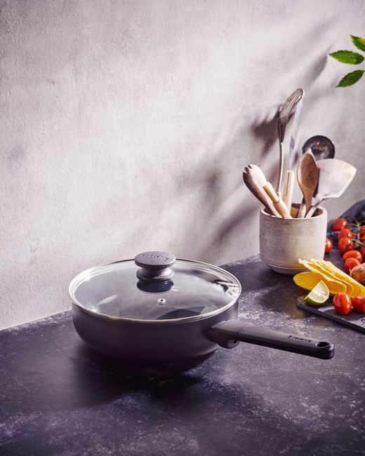 Patelnia głęboka Brabantia Vanta 24 cm ze szklaną pokrywką, 2,97 l