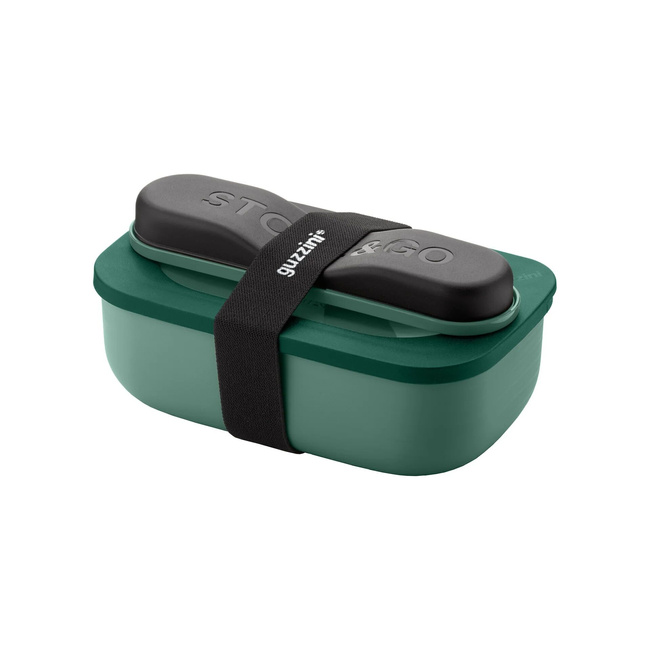 Zestaw Lunch Box ze Sztućcami Podróżnymi 1,2 l Szmaragdowy Guzzini