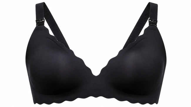 Biustonosz do karmienia Momcozy YN46 bezszwowy, rozmiar 3XL, czarny w kwiaty