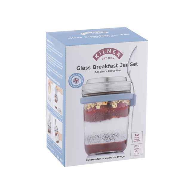 Pojemniki śniadaniowe z łyżką Breakfast Jar - Kilner