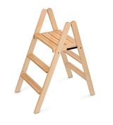 Stołek drabinka Arredamenti Dorotea, 2 stopnie z drewna bukowego, 83 cm, brązowy