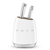 Smeg - Blok z zestawem 6 noży KBSF02WH 50's Style - biały