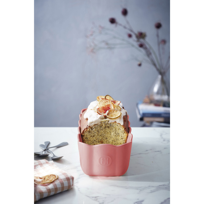 Podłużne naczynie do pieczenia 26,5 x 24,5 - Różany - Emile Henry