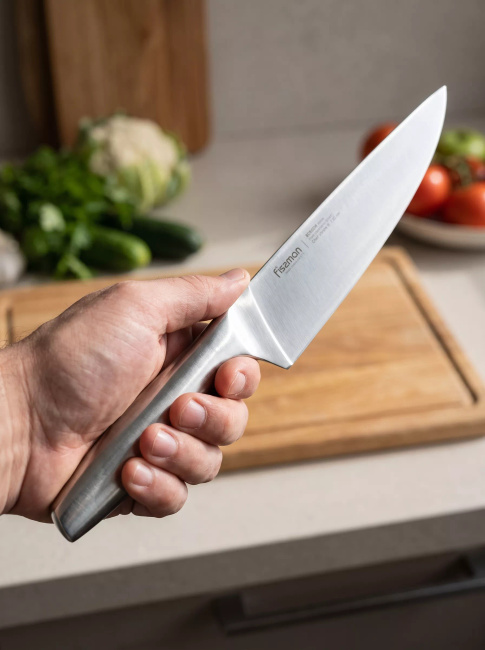 Nóż szefa kuchni Fissman Bergen 20 cm, całostalowy, stal 3Cr13