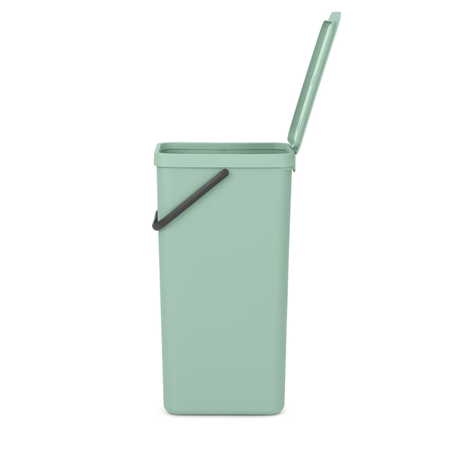 Kosz do segregacji Brabantia Sort & Go 40 l Jade Green ze wspornikiem ściennym