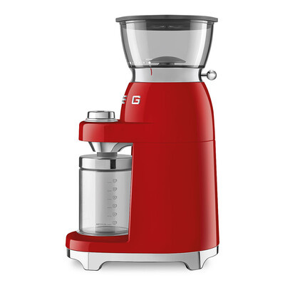 Smeg - Młynek do kawy CGF03RDEU 50's Style - czerwony