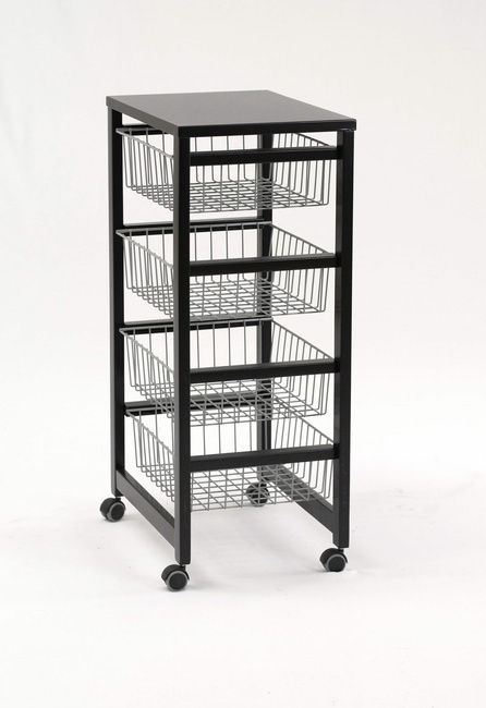 Arredamenti Gingerone Wózek kuchenny - 83 x 46 cm, Czarny