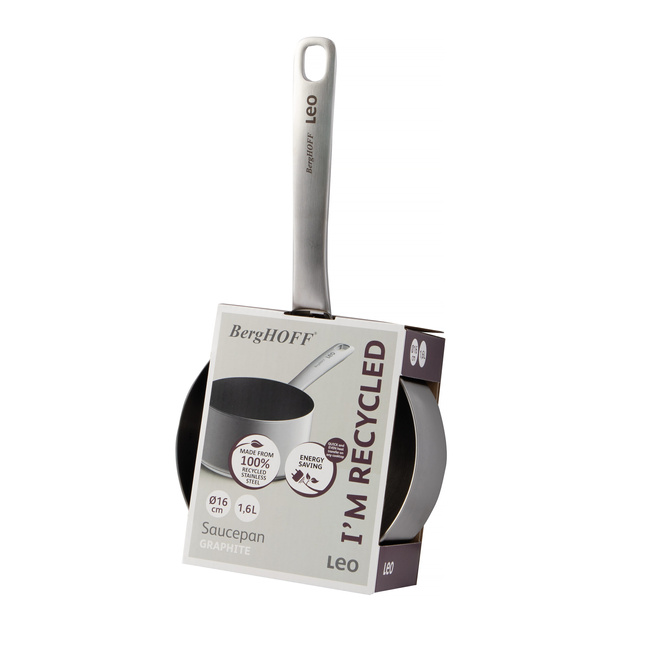 Rondel graphite, Stal nierdzewna z recyklingu 16 cm, 1,6 l - Berghoff