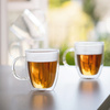 Kubki z podwójną ścianką Bistro 450 ml 2 szt transparent