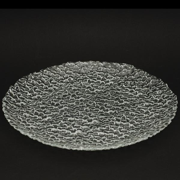 Talerz do ciasta 32 cm Gocce szkło przezroczyste Gocce Luigi Bormioli 