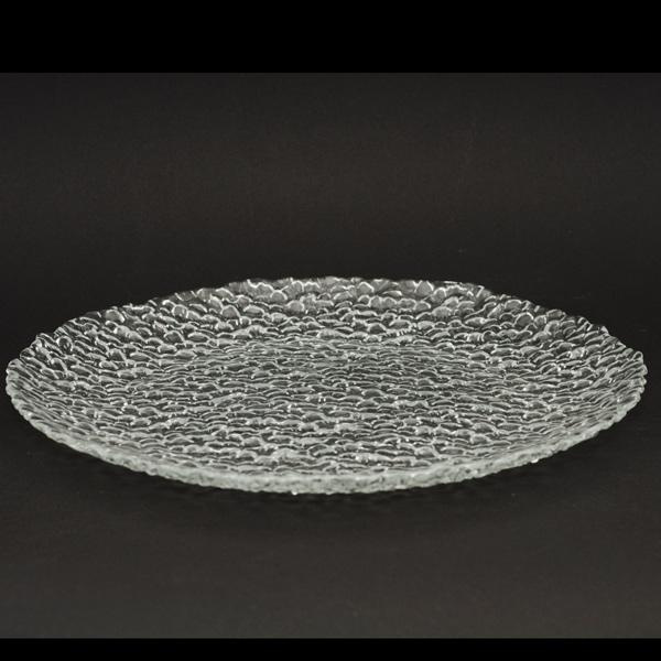 Talerz do ciasta 32 cm Gocce szkło przezroczyste Gocce Luigi Bormioli 