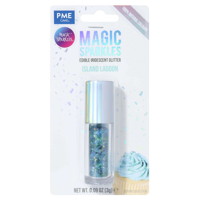 Brokat jadalny PME Magic Sparkles Island Lagoon, opalizujący, 3 g
