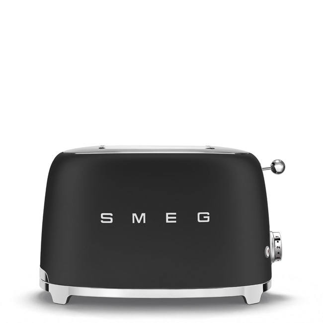 Smeg - Toster, dwie kromki, czarny mat Tsf01blmeu 50's style