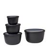 Zestaw 4 Misek Cirqula Okrągła 500 1000 2000 3000 Black 106233041100