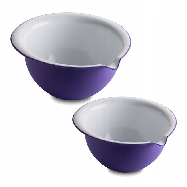 Zestaw 2 Różnokolorowych Misek Do Mieszania