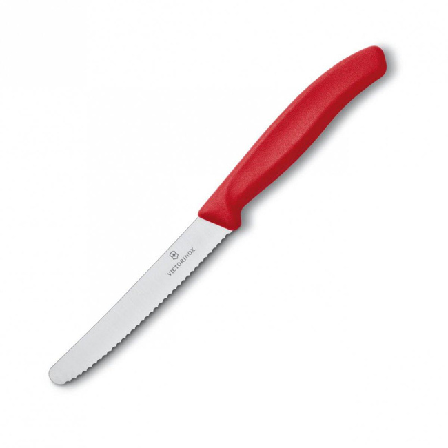 Victorinox Nóż Uniwersalny Ząbkowany 11 Cm Czerwony