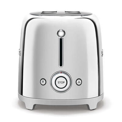 Smeg - Toster, Cztery Kromki, Chrom Tsf02sseu 50's Style