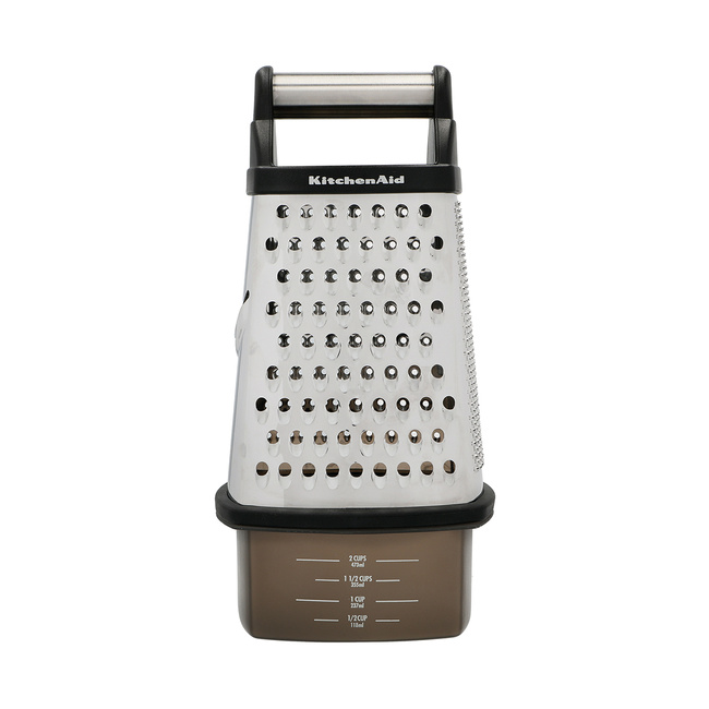 Kitchenaid Tarka Z Zamykanym Pojemnikiem Box Grater Onyx Black