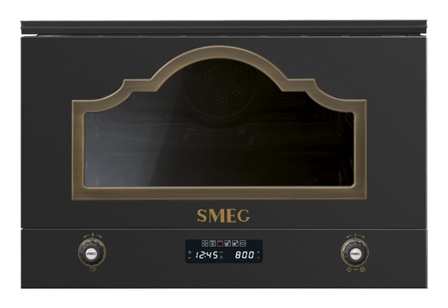 Smeg - Kuchenka Mikrofalowa Z Funkcją Grill Cortina Mp722Ao Antracytowy