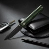 Nóż składany Womsi Wolf, stal S90V/420, rękojeść G10 ciemnozielona, 18 cm