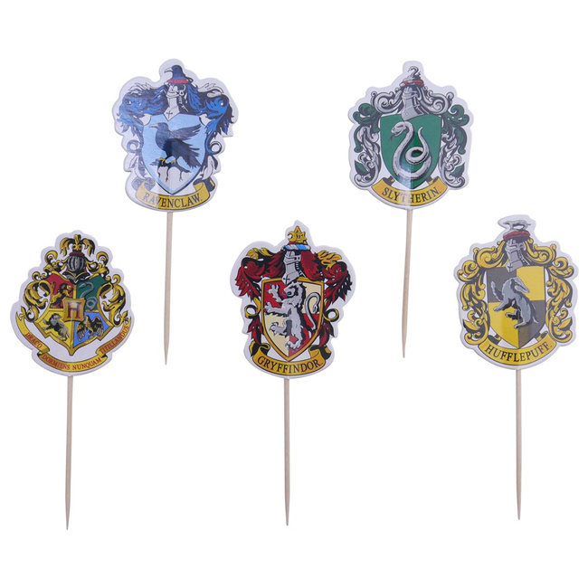 Pme papierowe toppery na babeczki Hogwart Harry Potter (6 sztuk)